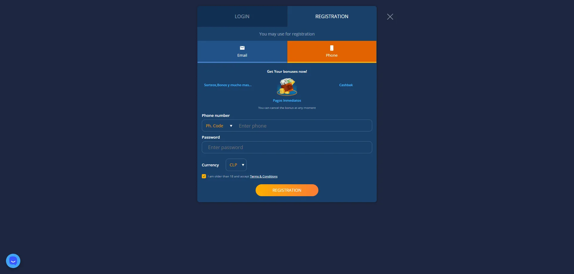 Registro en Nano Casino Chile paso a paso crear cuenta