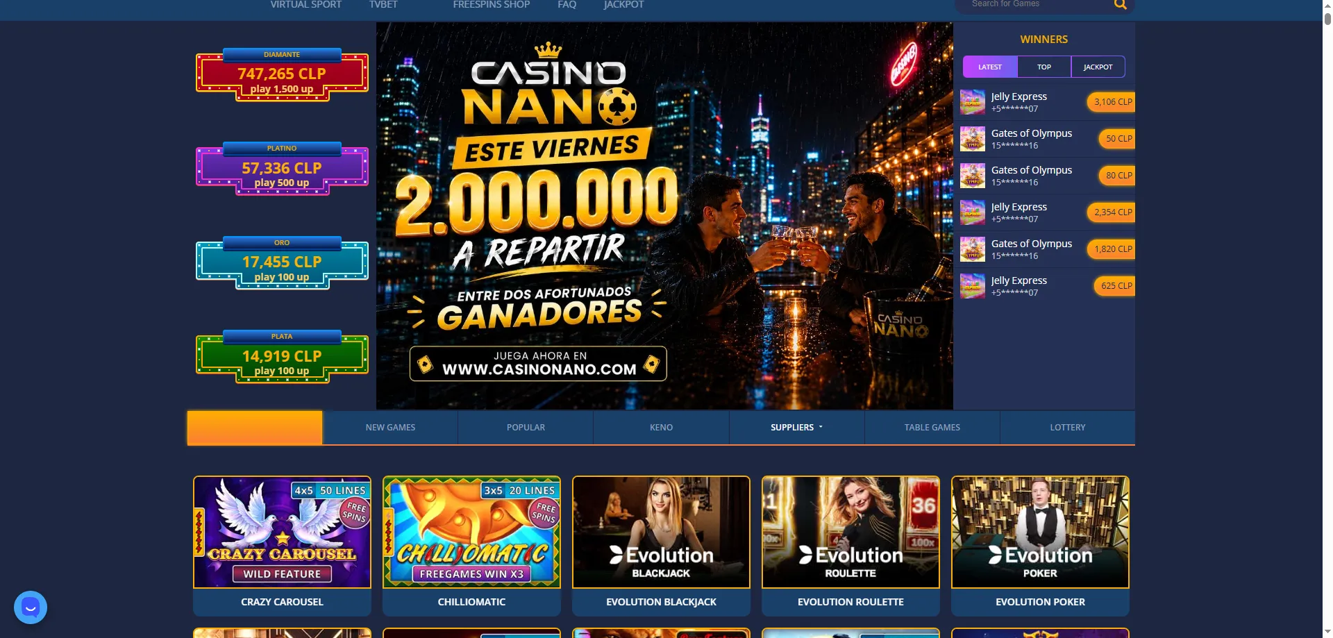 Nano Casino Chile casino online reseña completa 2026